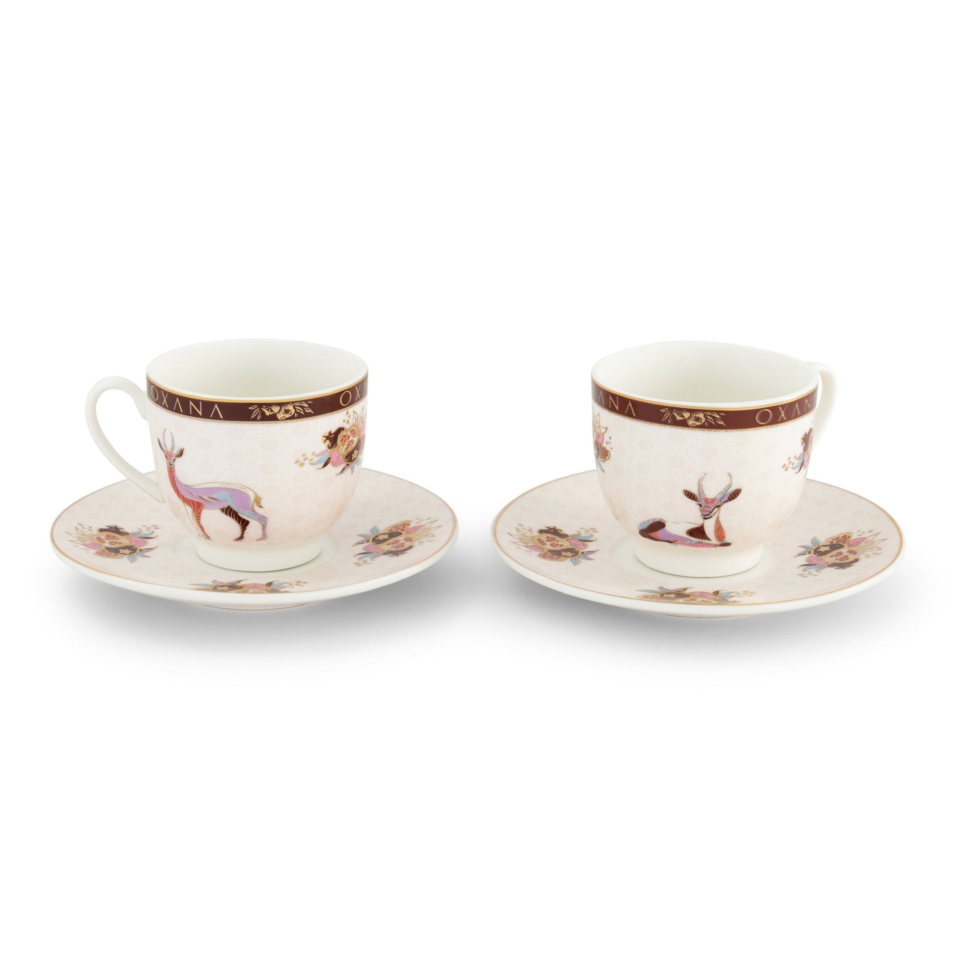 Gazelle Tea cups & Saucers - OXANA