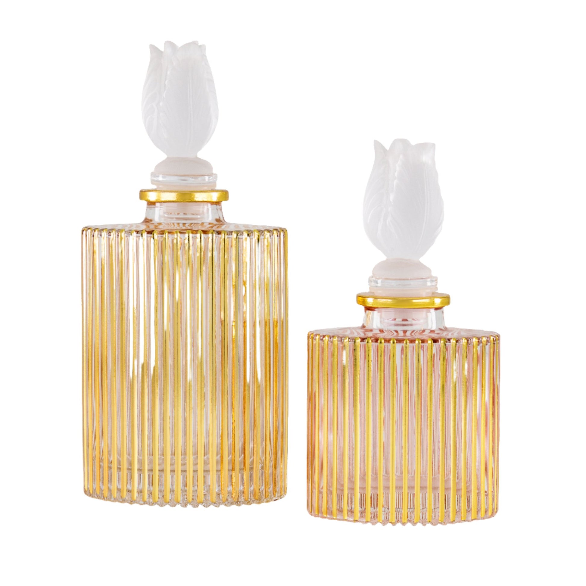 Tulip perfume bottles with Gold - OXANA